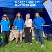 MBP and Suzy from Carringtons 31 May 2024 Beach clean Hest Bank