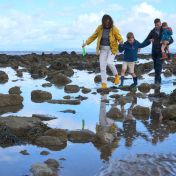 Family enjoying Half Moon Bay Wildey Media