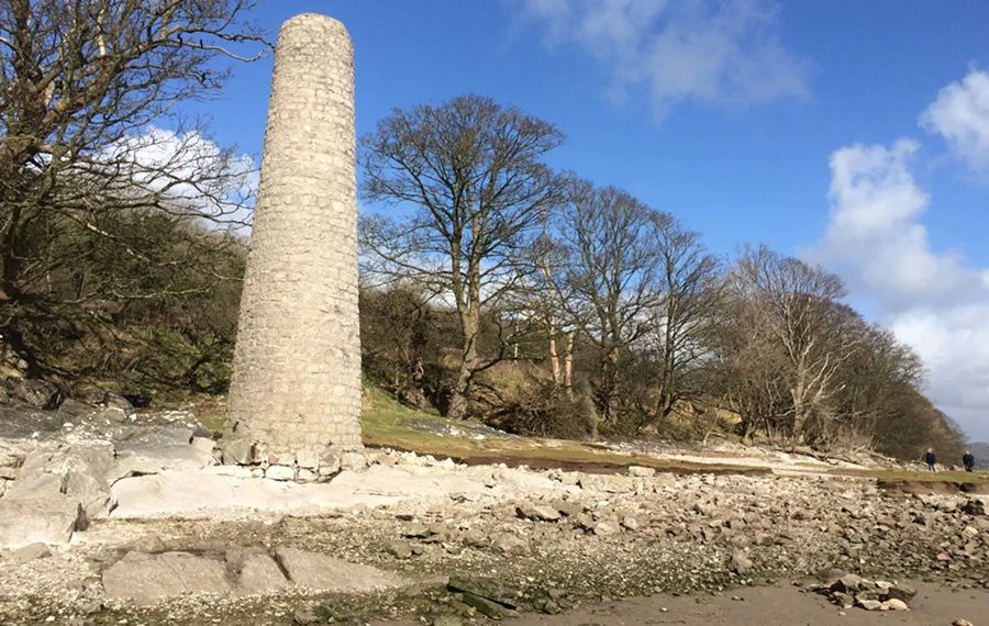 A stone tower by the coast