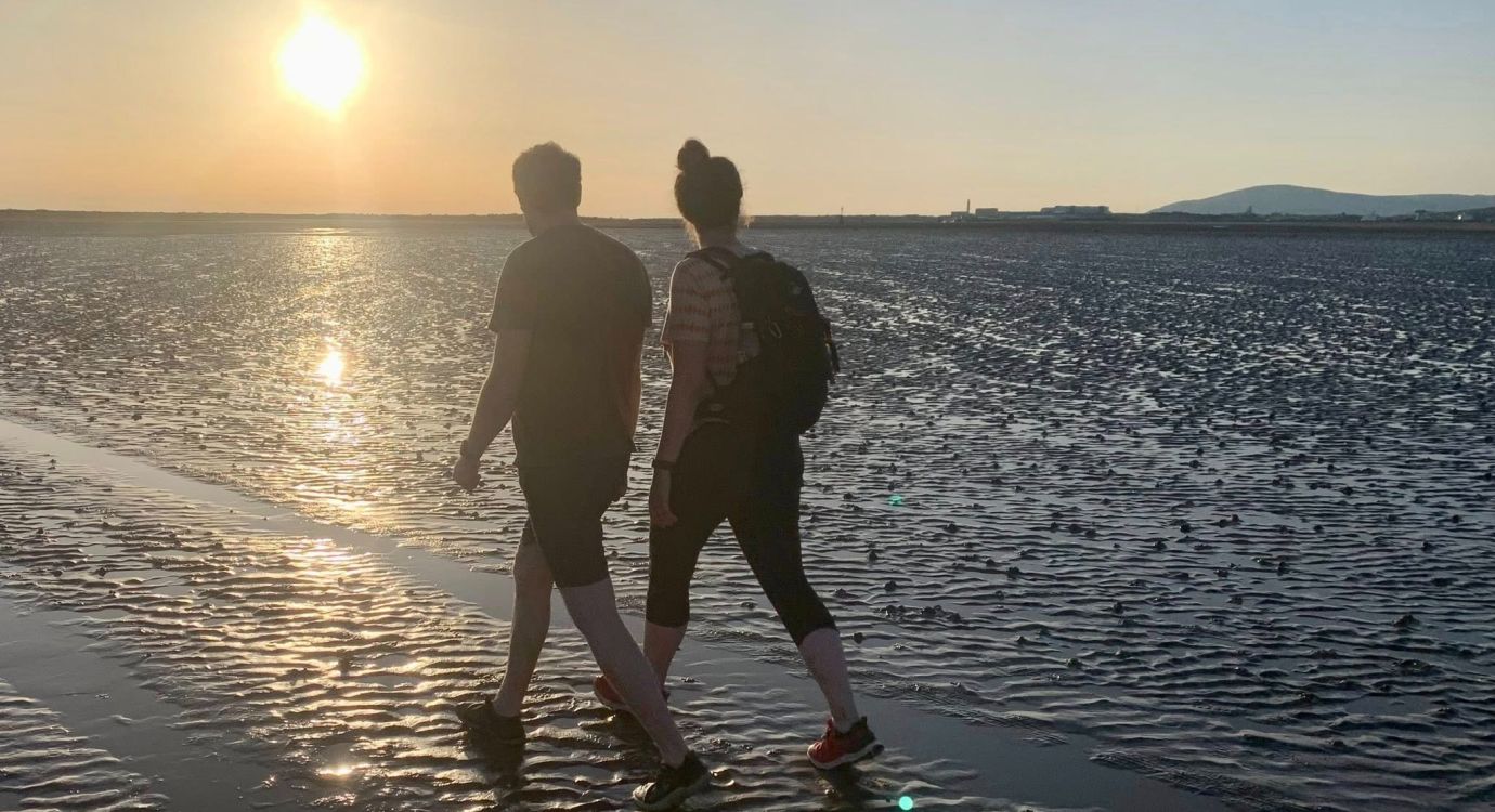 Piel Island: Sunset Walk Across the Sands
