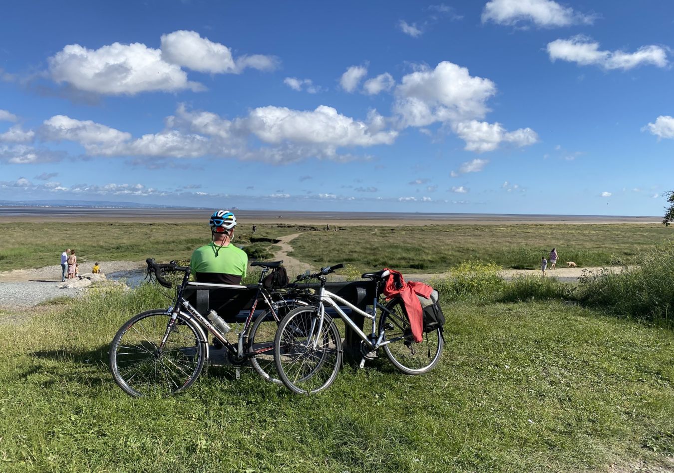 Cyclist Enjoying The View Bay Cycle Way By Jo Scaled